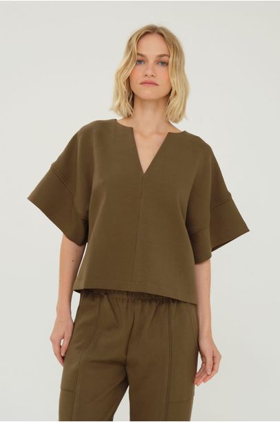 Blusa Mc Laura Oliva Norah Jour Et Nuit - VERDE