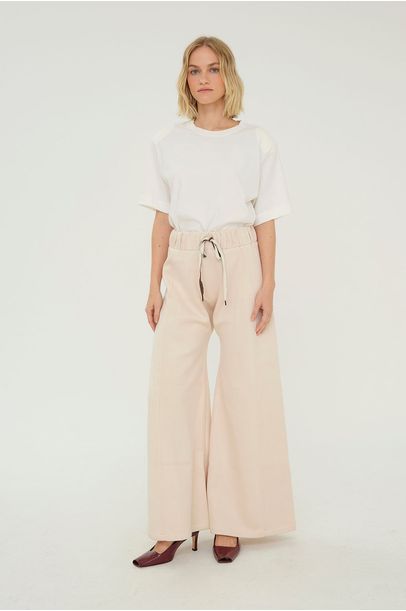 Calça Pantalona Coloração A.Niemeyer - OFF WHITE