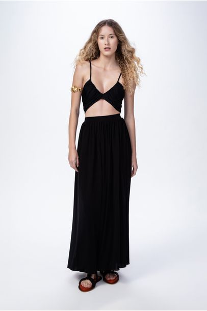 Saia Lucy Cris Barros - Preto