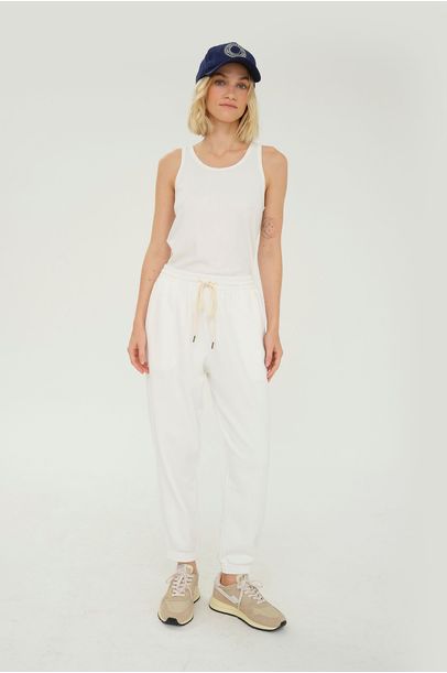 Calça Moletom Cambridge Branco All Most Vintage + Lauf - BRANCO