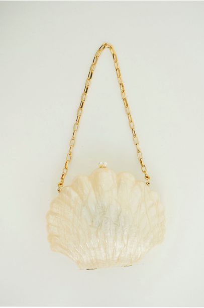Bolsa Seashell Bag Pearl Estilé - OFF WHITE
