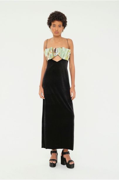 Vestido Midi Dramma Preto Lo de Lui - PRETO