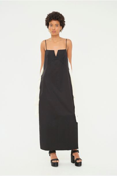 Vestido Midi Lazarotte Lo de Lui - PRETO