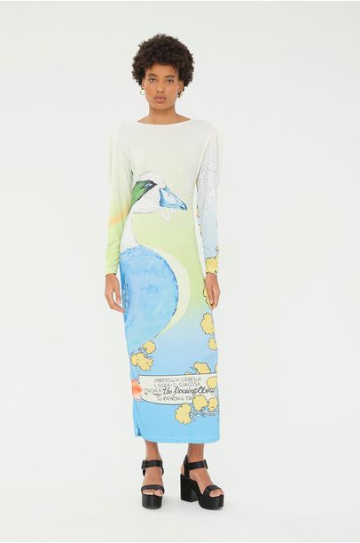 Vestido Midi Tosca Lo de Lui - MULTICOLORIDO