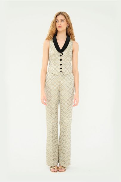 Colete Alfaitaria Jacquard Losango Verde Rsvp + Laura Kubrusly - VERDE