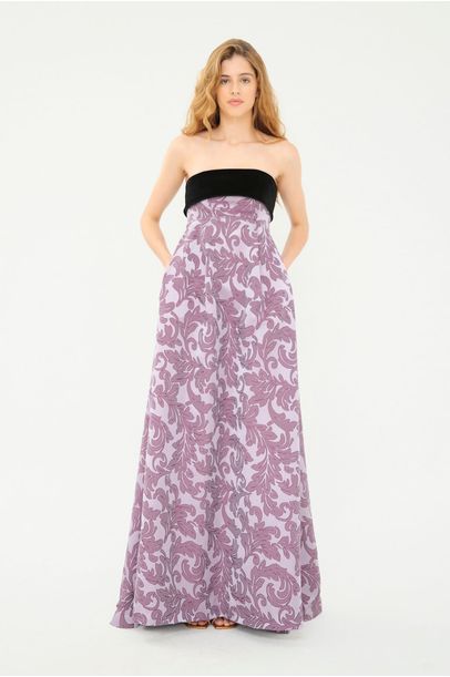 Vestido Longo Jacquard Roxo Rsvp + Laura Kubrusly - ROXO