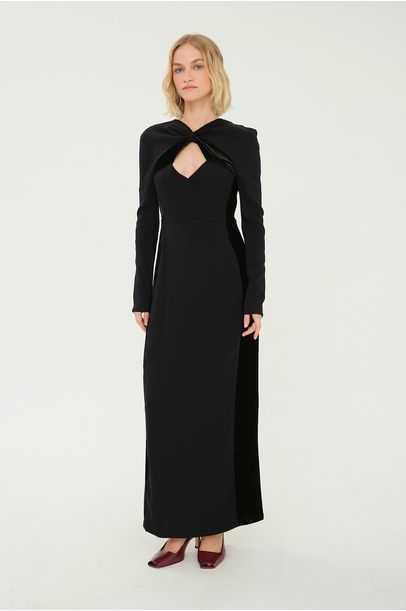 Vestido Midi Tagli Framed - PRETO