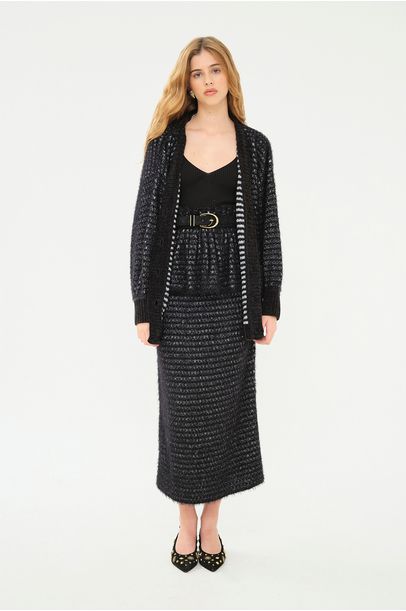 Cardigan Matrê Framed - PRETO
