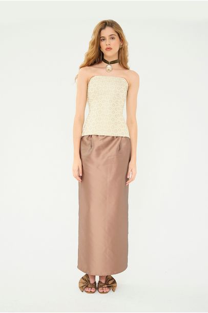 Corset Jacquard Dourado Rsvp + Laura Kubrusly - DOURADO
