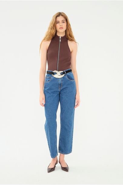 Blusa Tricot Nadador Francesca - MARROM