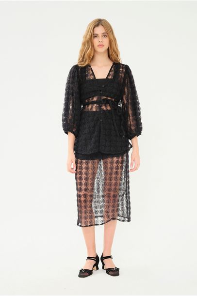 Blusa Manga Longa Pinball Gingin - PRETO