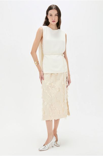 Saia Ficus Cris Barros - Off White