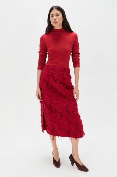 Saia Ficus Cris Barros - Rouge