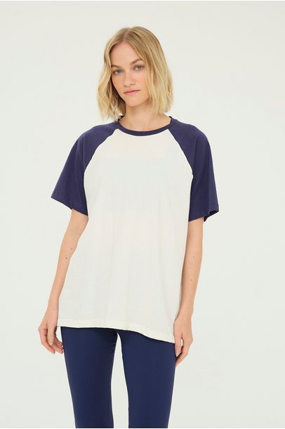 Camiseta Raglan Bristol All Most Vintage + Lauf - OFF WHITE