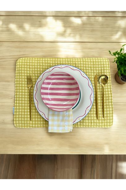 Jogo Americano Matelasse Picnic Amarelo Meza Home - Amarelo