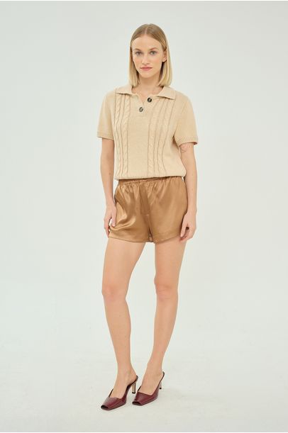Shorts Boxer Crafts All Most Vintage + Helena Barbero - MARROM