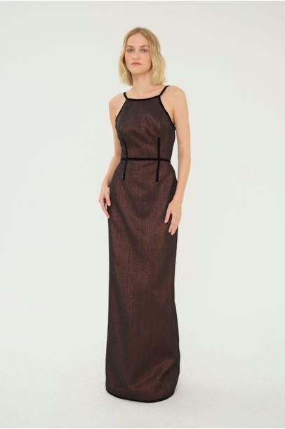 Vestido Longo Isadora Rsvp - MARROM