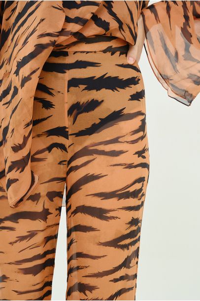 Calça Pantalona Adriana Degreas - MARROM