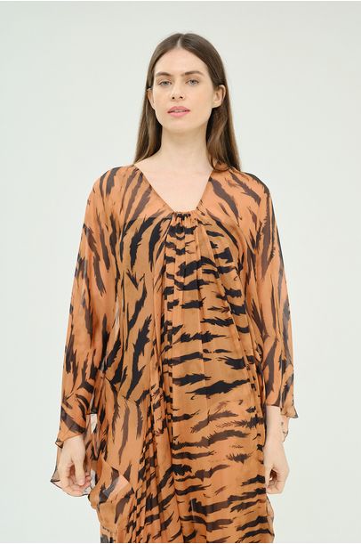 Kaftan Longo Adriana Degreas - MARROM