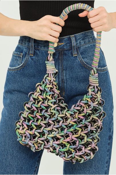 Bolsa Etoile Meia Cana Mil Linhas - MULTICOLORIDO