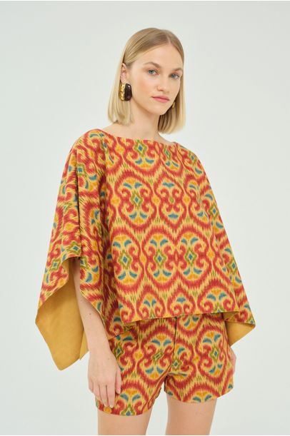 Poncho Gabi Shop Era - LARANJA