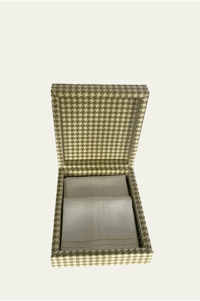 Caixa Toalhas Lavabo Pied Poule Pistache Coletanea - Verde Claro