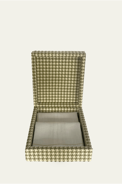 Caixa Toalhas Lavabo Pied Poule Pistache Coletanea - Verde Claro