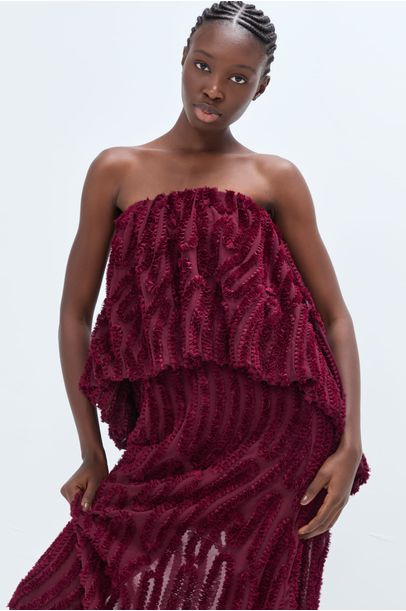 Vestido Yangon Longo Cris Barros - Tinto