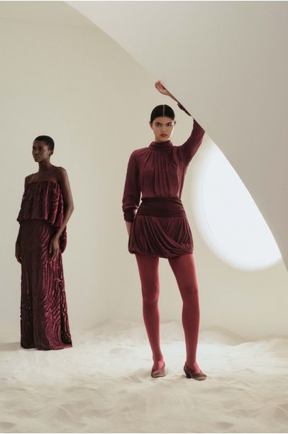 Vestido Yangon Longo Cris Barros - Tinto
