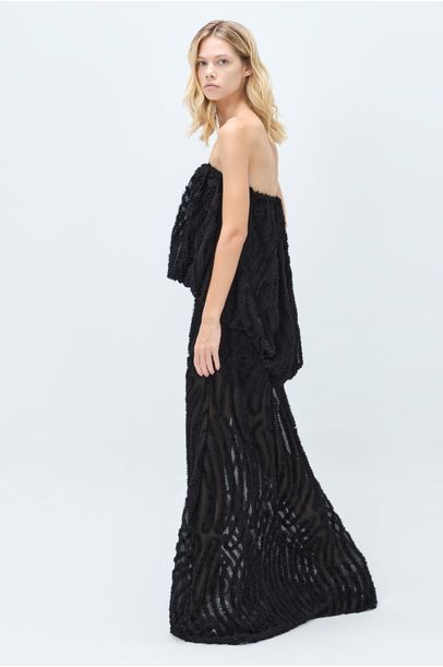 Vestido Yangon Longo Cris Barros - Preto