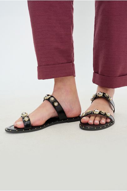 Rasteira Marmor All Most Vintage - PRETO