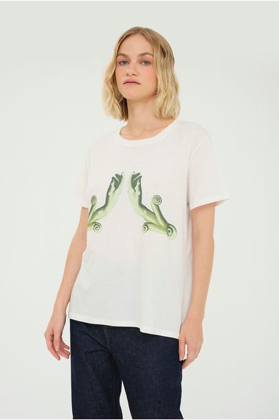 Camiseta Nath Framed + Nathalie Edenburg - OFF WHITE