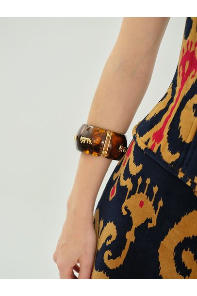 Pulseira Pantera Resina Rosana Bernardes - MARROM