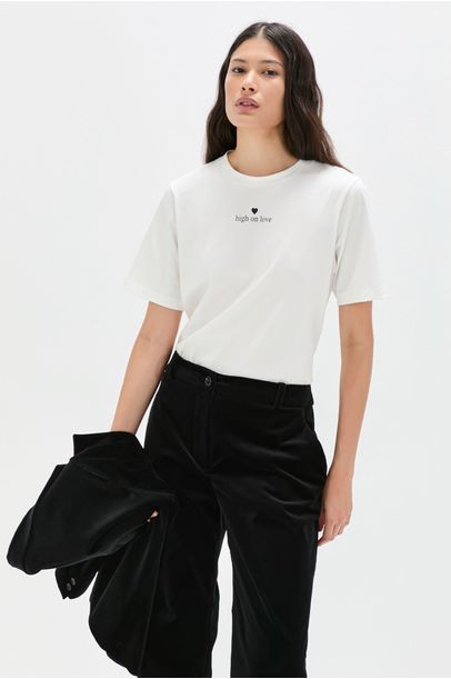 Top Alamanda Cris Barros - Off White/Madrugada