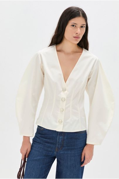 Top Zia Cris Barros - Off White
