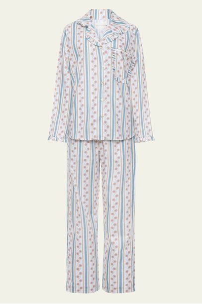 Pijama Longo Camelia Listras Anotheroom - Multicolorido