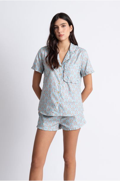 Pijama Curto Camelia Mini Anotheroom - Multicolorido