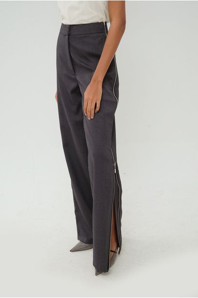 Calça Reta Ivy Francesca - CINZA