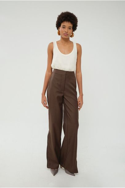 Calça Reta Ivy Francesca - MARROM