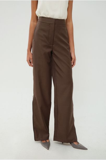 Calça Reta Ivy Francesca - MARROM