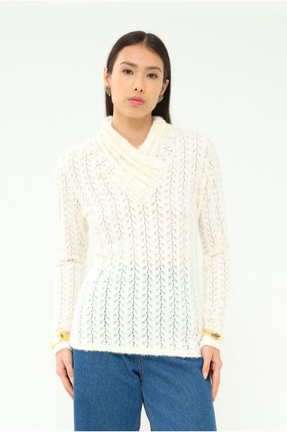 Blusa Gola Alta Beliza Framed - OFF WHITE