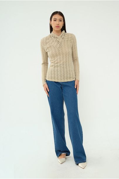 Blusa Gola Alta Beliza Framed - BEGE