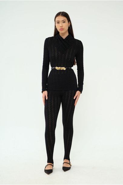 Blusa Gola Alta Beliza Framed - PRETO
