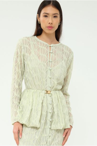 Vestido Manga Longa Serpentine Gingin - VERDE