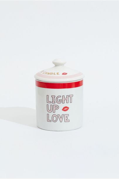 Vela Aromática Light Up Love Cian Candle - Branco