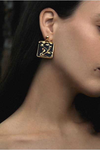 Brinco Vine Earrings Nathalie Edenburg - Dourado