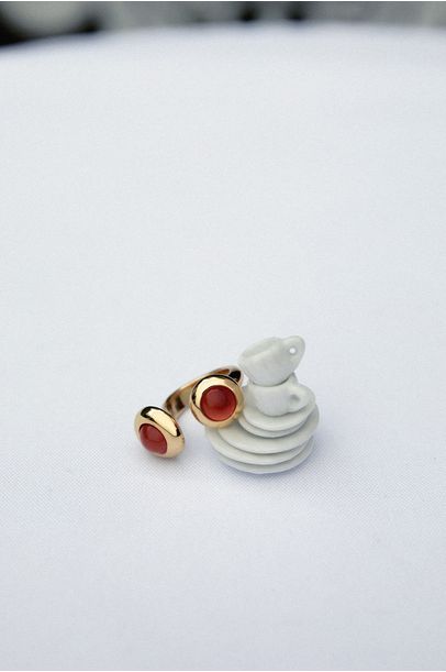 Anel Porcini Ring Carnelian Nathalie Edenburg - Dourado