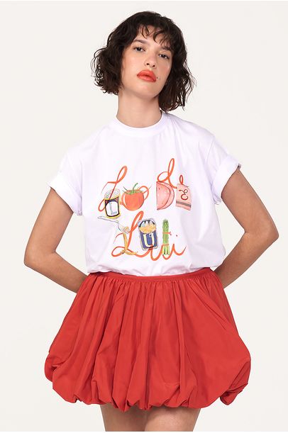 Saia Lillie Memory Pomodoro Lo De Lui - Vermelho
