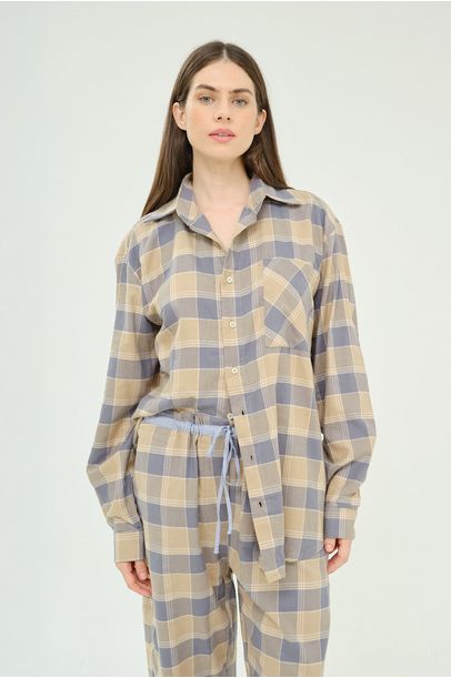 Camisa Xadrez Flanela Le Shay - Amarelo