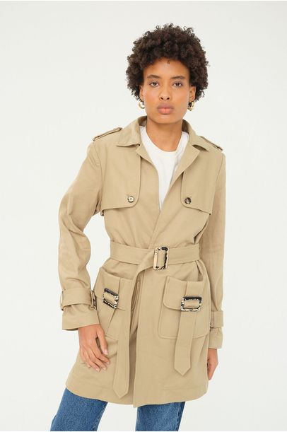 Trench Coat Caqui Le Shay - Bege